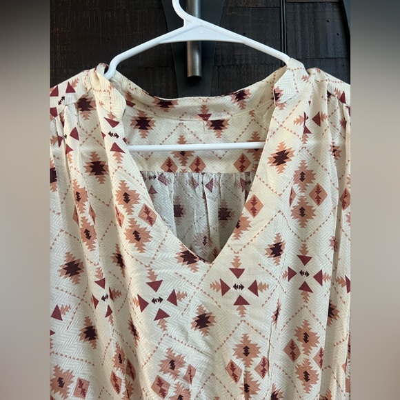 Stetson GAUCHO HERRINGBONE DRESS Size Medium Cream Pink Worn Once - Picture 9 of 9